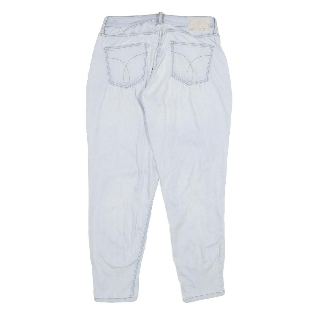 CALVIN KLEIN JEANS Womens Light Blue Regular Straight Denim Rinse W30 L28