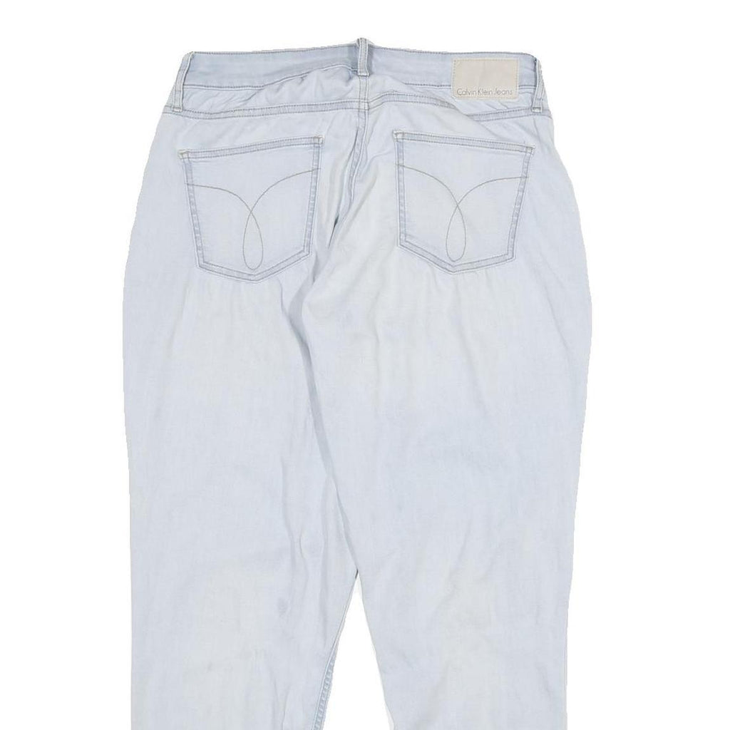 CALVIN KLEIN JEANS Womens Light Blue Regular Straight Denim Rinse W30 L28