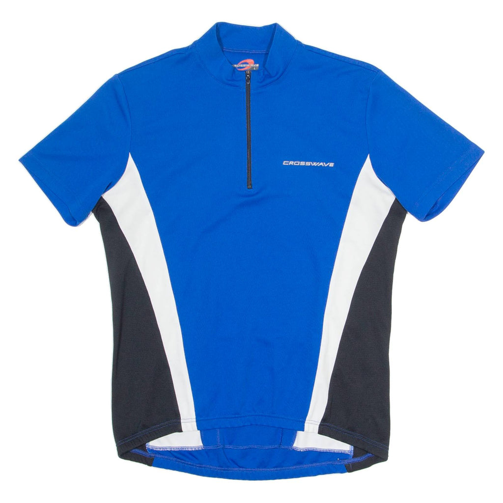 CROSSWAVE Cycling Mens Jersey Blue 1/4 Zip L