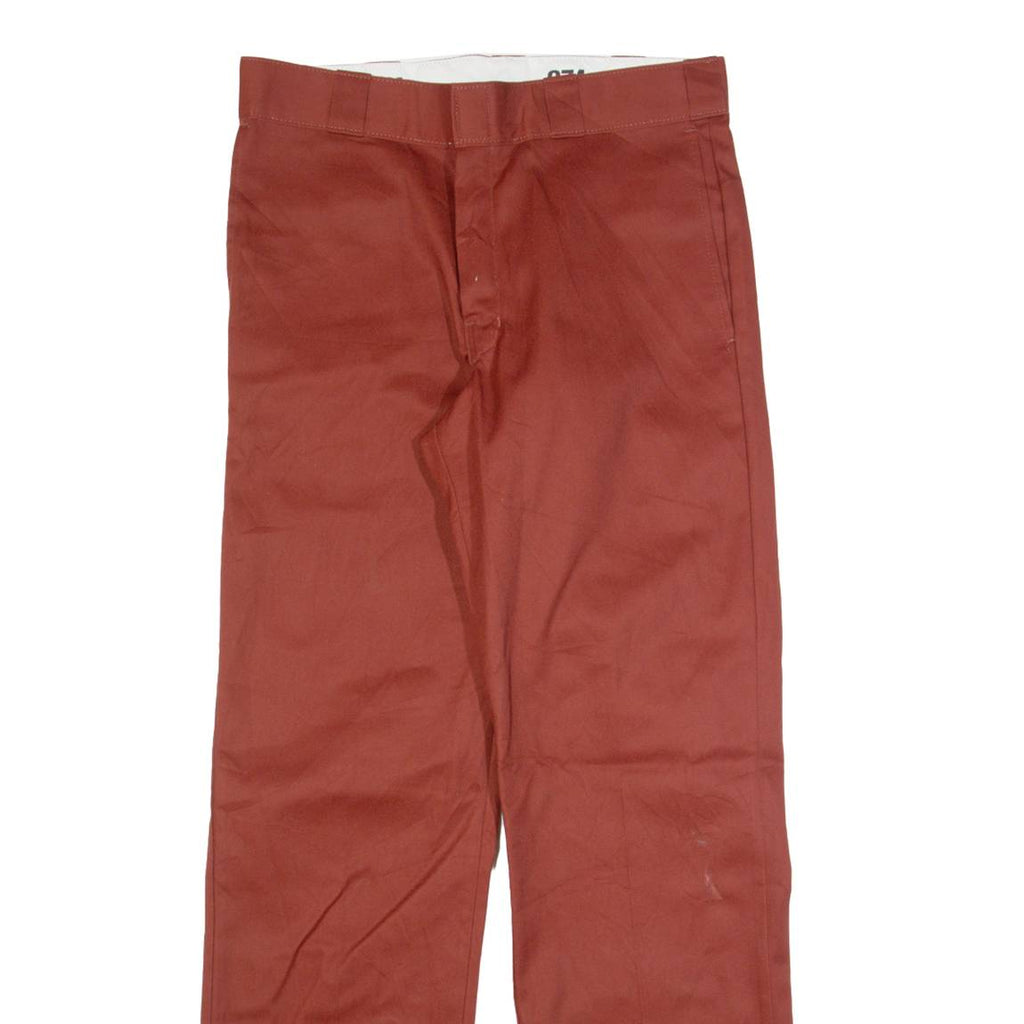 DICKIES 874 Workwear Mens Trousers Brown Regular Straight W30 L30