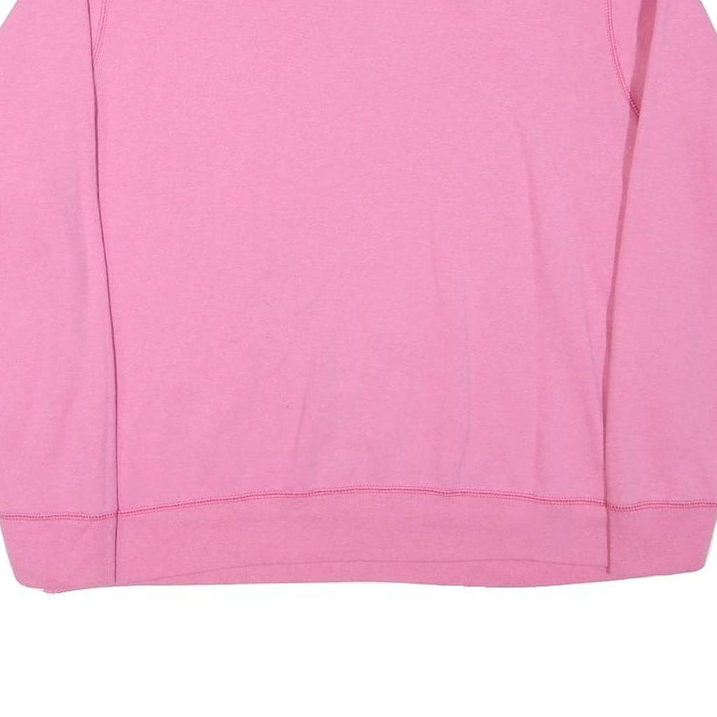 HANES Womens Pink Sweatshirt Crew Neck L Cotton Blend Casual Pullover Top
