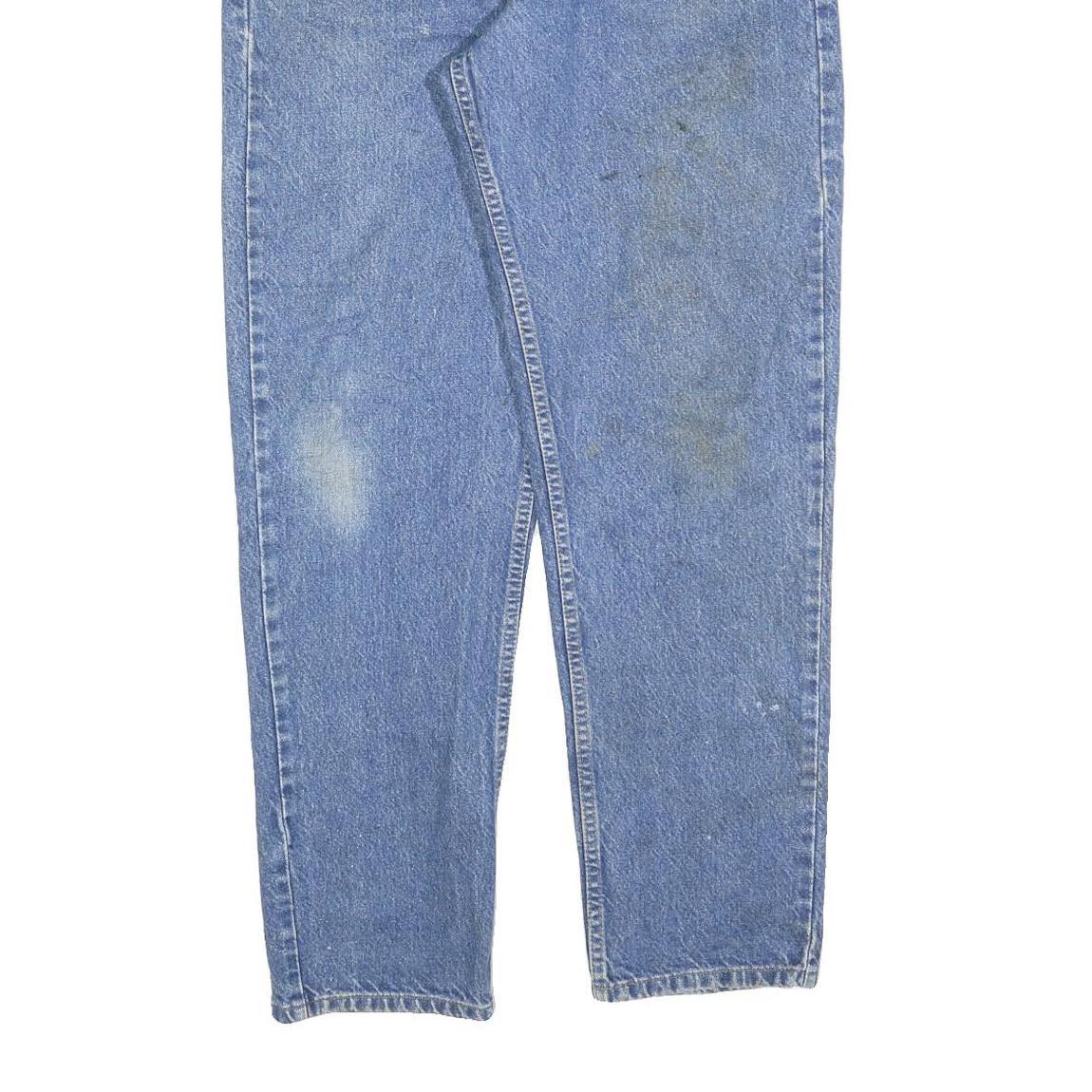 CARHARTT Mens Regular Fit Blue Denim Jeans W36 L32 Workwear Zip Closure