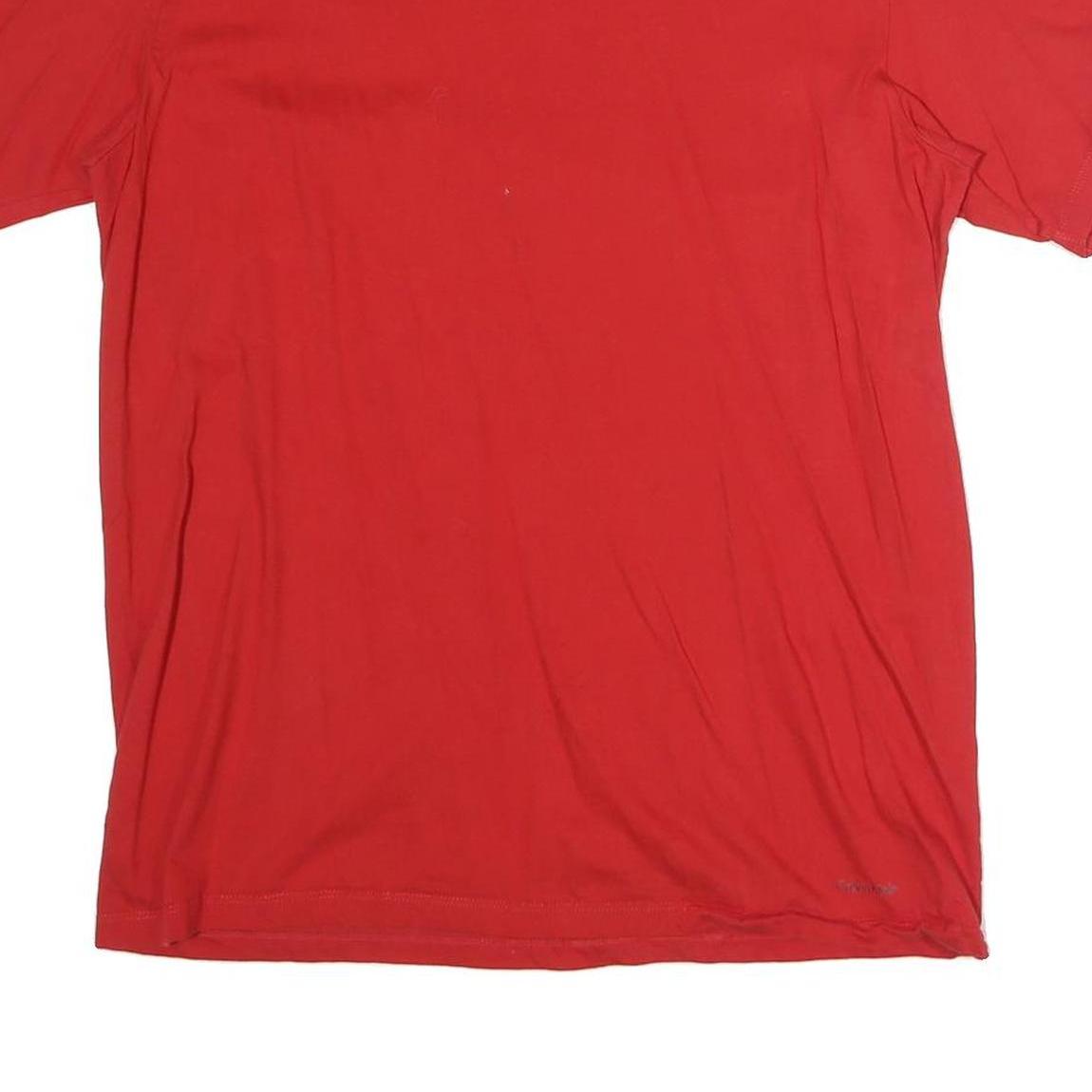 CALVIN KLEIN Mens Red T-Shirt L Short Sleeve Crew Neck Classic Cotton Comfort