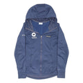 COLUMBIA Womens Blue Outdoor Hooded Jacket M Polyester Blend Zip Plain Staff