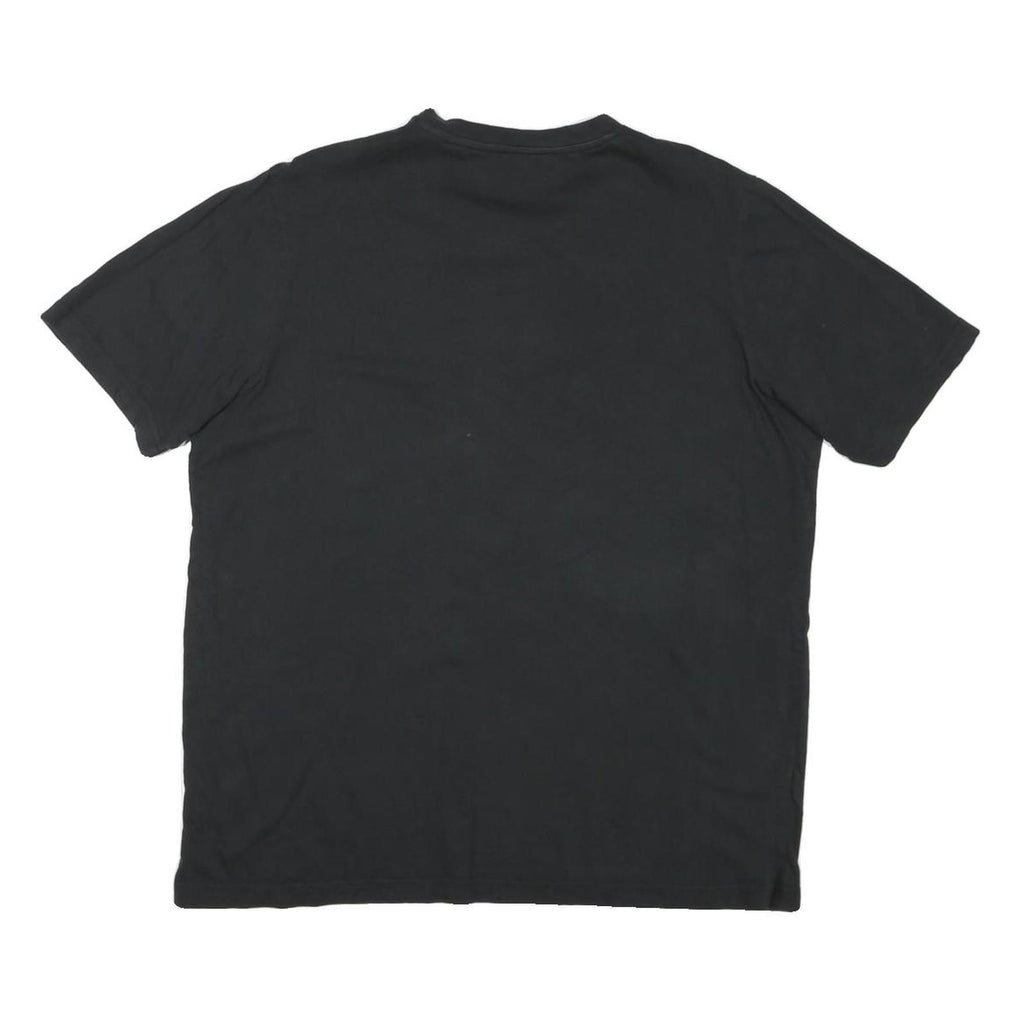 ADIDAS Mens Black & Beige Logo Graphic T-Shirt L Short Sleeve Crew Neck