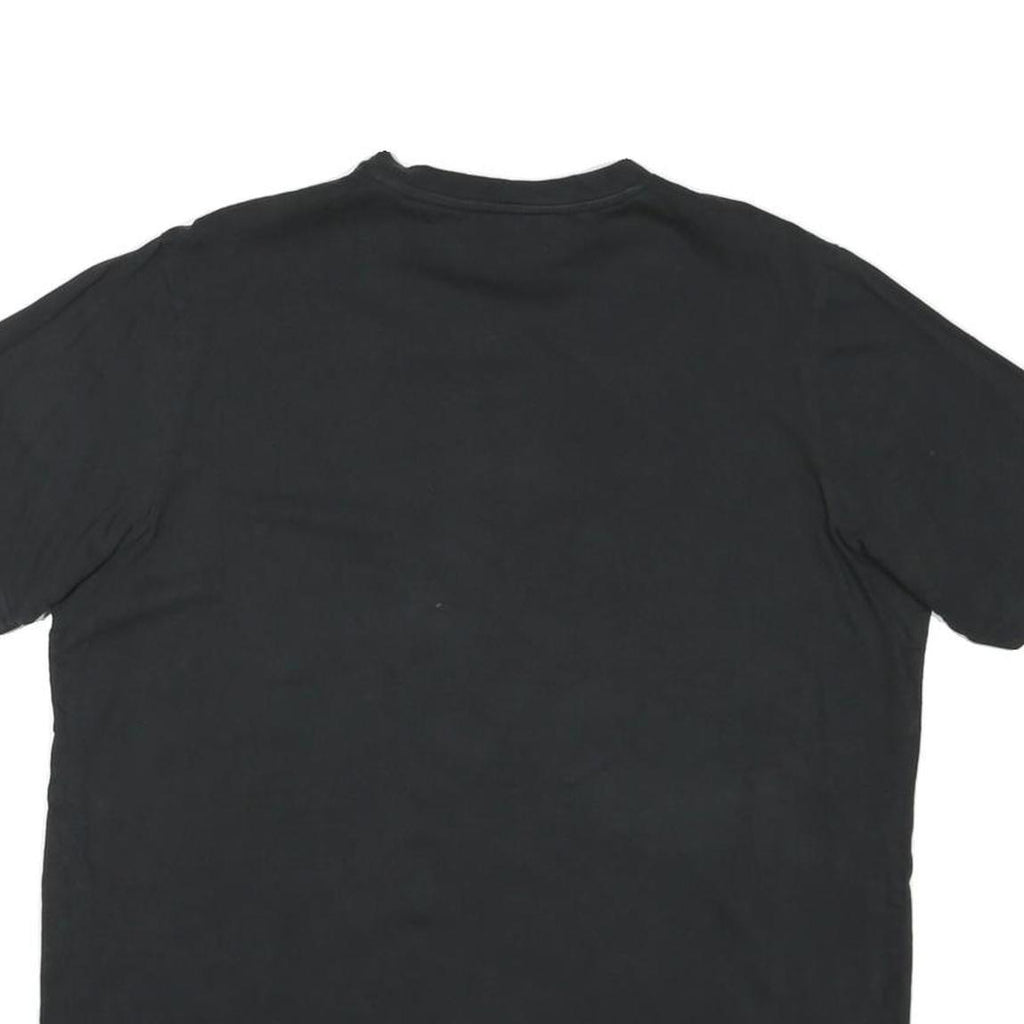 ADIDAS Mens Black & Beige Logo Graphic T-Shirt L Short Sleeve Crew Neck