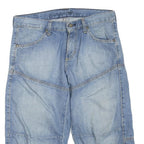MUSTANG Mens Denim Blue Casual Shorts M W34 Cotton Blend Relaxed Fit