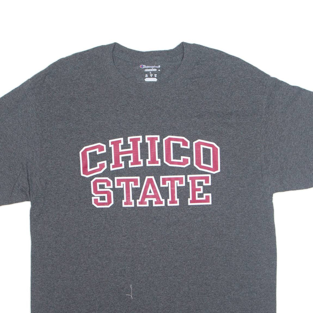 CHAMPION CHICO STATE Mens T-Shirt Grey USA L