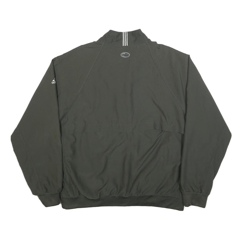 ADIDAS Mens Grey Lightweight Polyester Track Jacket L Zip Sportswear