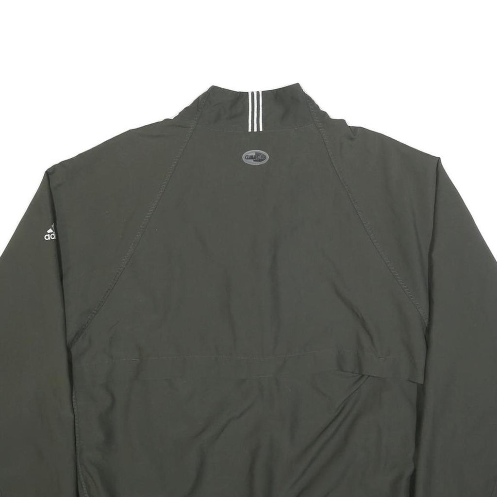 ADIDAS Mens Grey Lightweight Polyester Track Jacket L Zip Sportswear