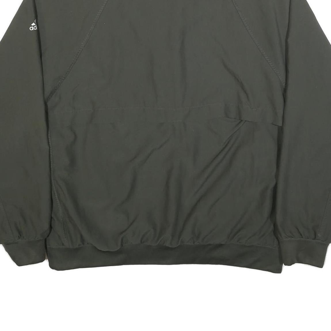 ADIDAS Mens Grey Lightweight Polyester Track Jacket L Zip Sportswear