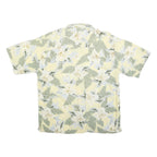 HERITAGE TROPICS Mens Yellow & Green Floral Rayon Shirt L Relaxed Fit Casual