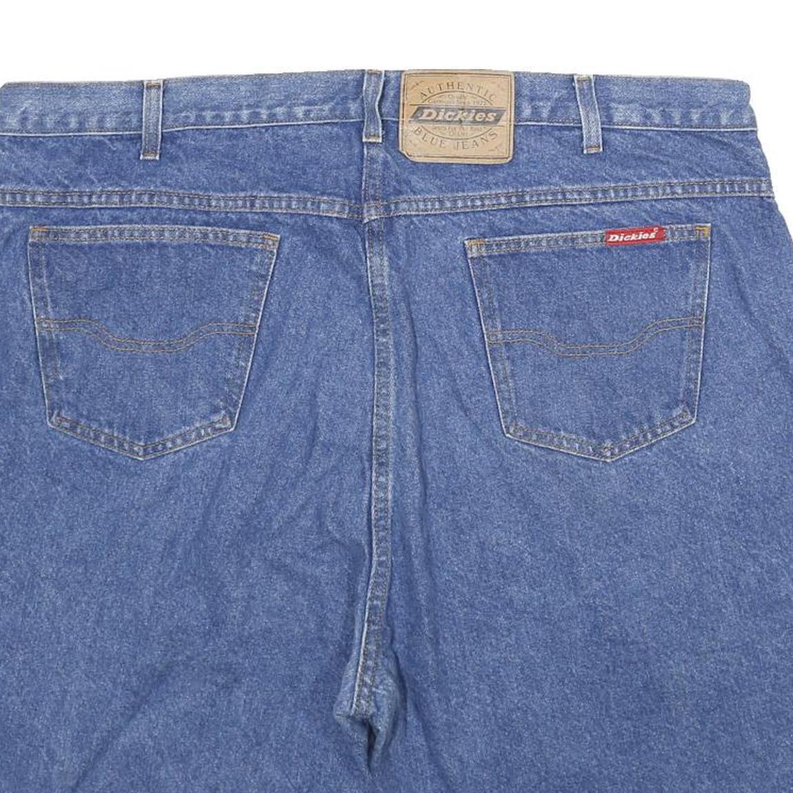 DICKIES Mens Blue Denim Casual Shorts 2XL W42 Classic Fit Workwear