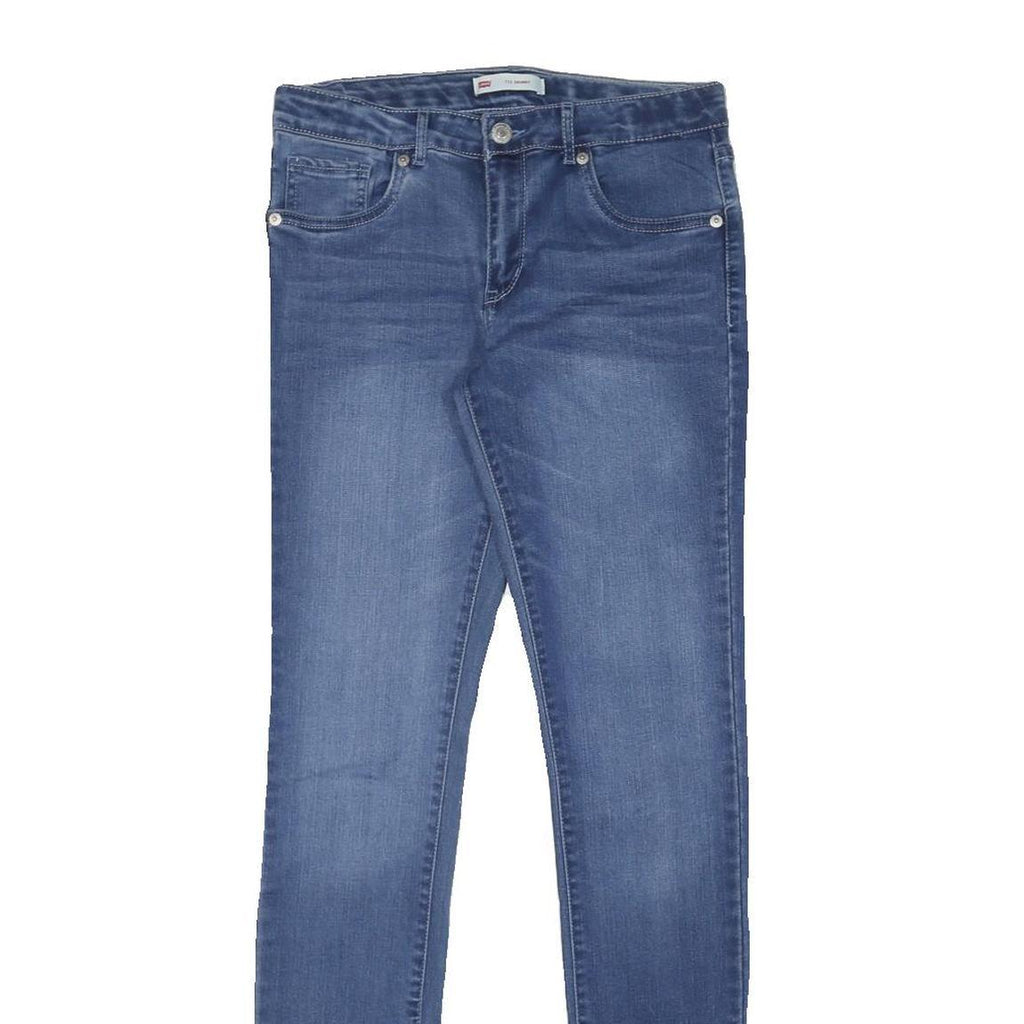 LEVI'S 711 Womens Slim Blue Denim Medium Wash Jeans W28 L31 Stretch Cotton