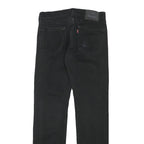 LEVI'S 513 Mens Jeans Black Regular Straight Denim Raw W28 L30 Classic Fit Zip