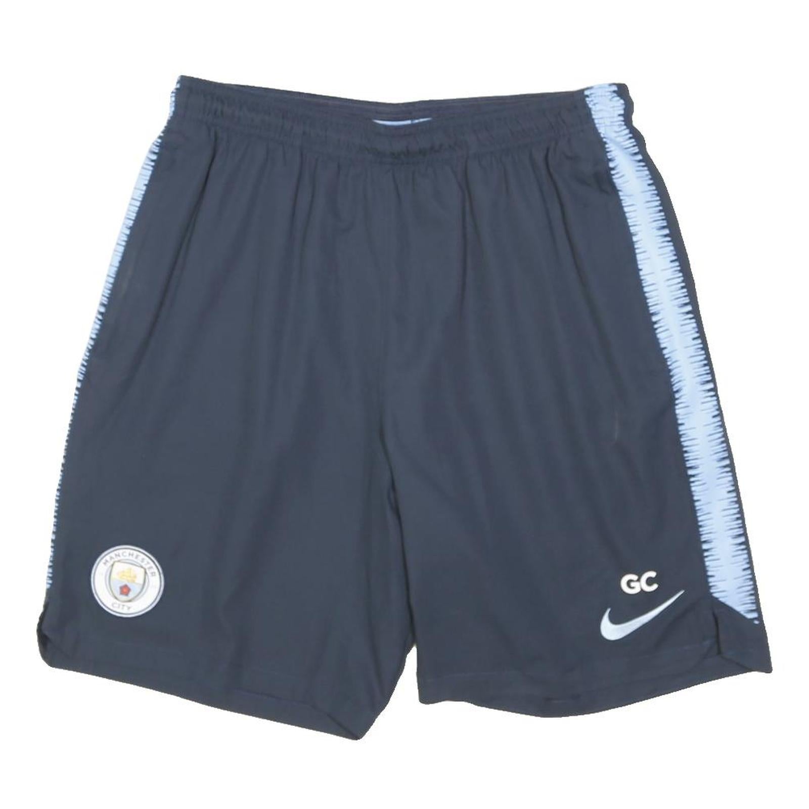 NIKE Mens Shorts Blue & Light Blue Manchester City Casual L W28 GC Logo