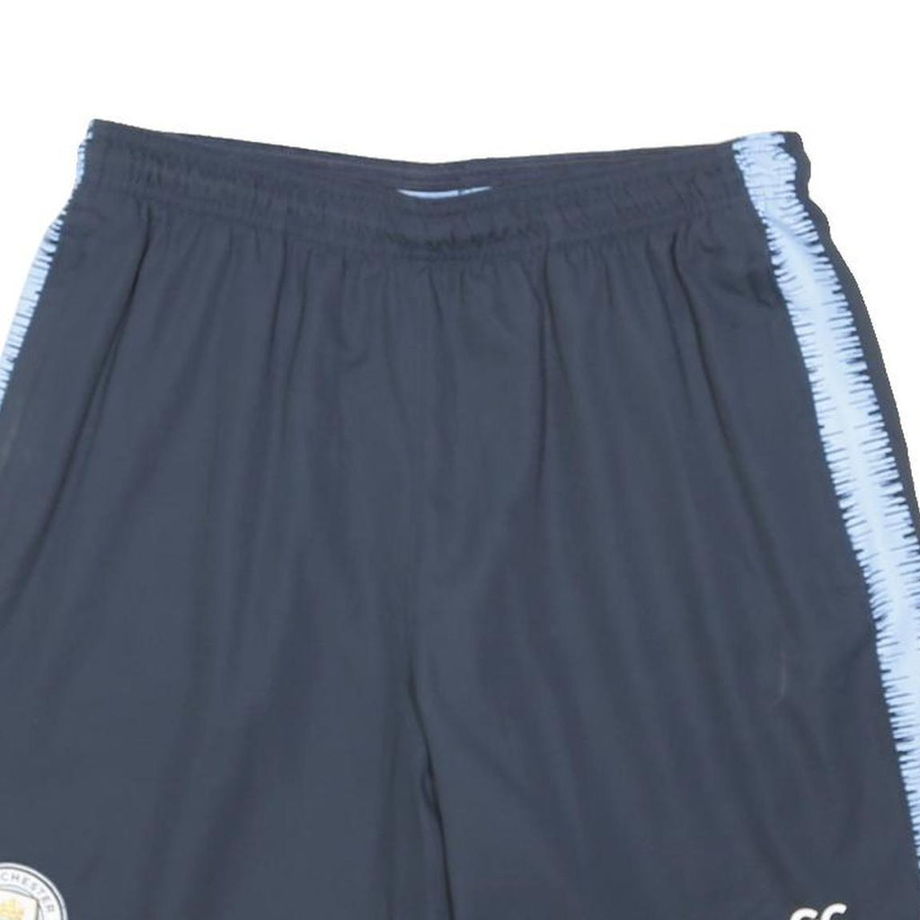NIKE Mens Shorts Blue & Light Blue Manchester City Casual L W28 GC Logo