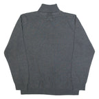TOMMY HILFIGER Womens Jumper Grey Roll Neck Tight Knit M