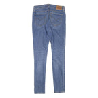 LEVI'S Womens Blue Slim Skinny Denim Medium W26 L29 Distressed Jeans Zip