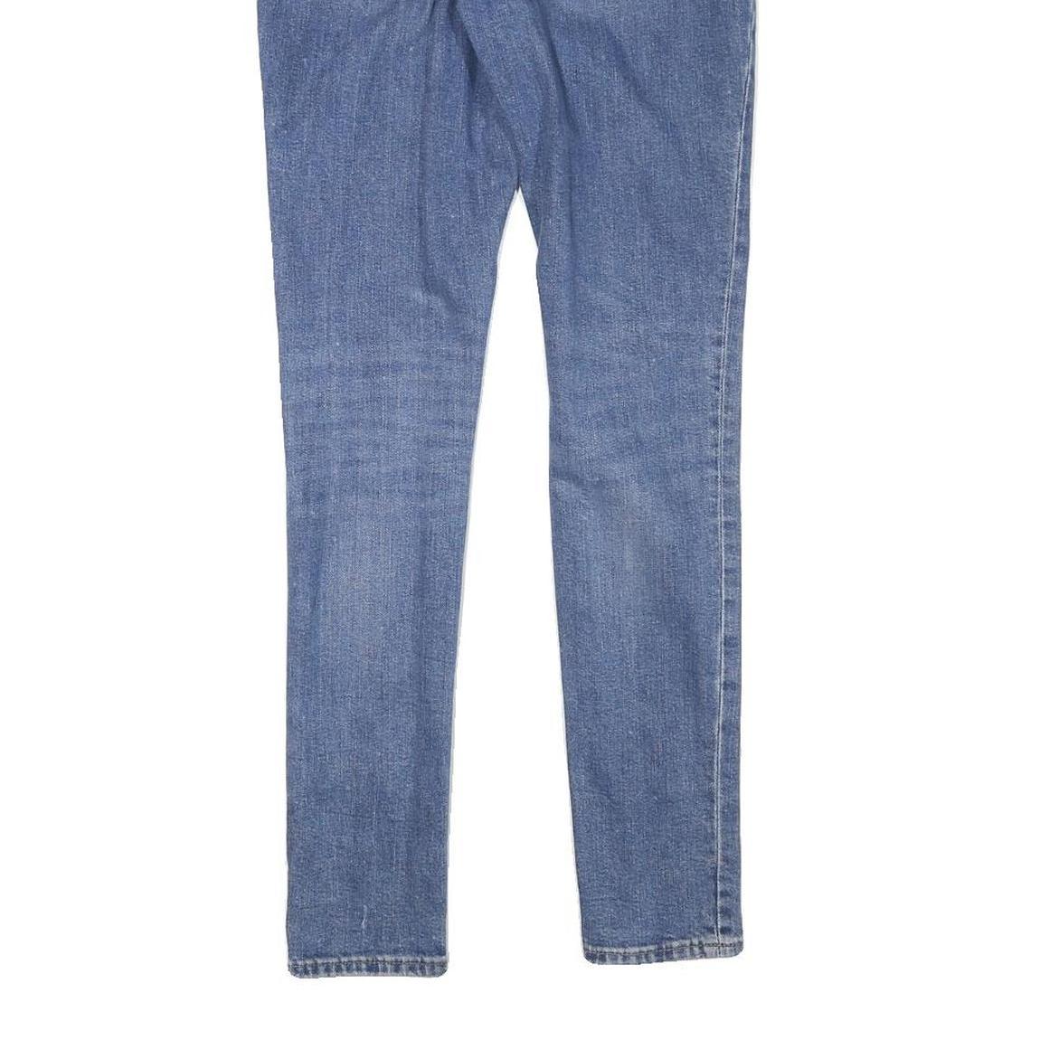 LEVI'S Womens Blue Slim Skinny Denim Medium W26 L29 Distressed Jeans Zip