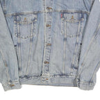 LEVI'S Mens Blue Denim Jacket L Cotton Classic Button Front Casual Lightweight