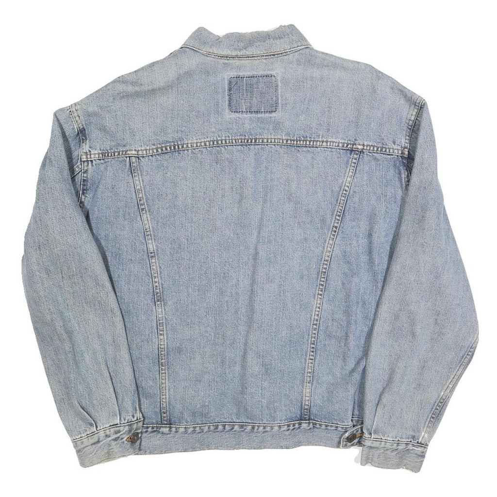 LEVI'S Mens Blue Denim Jacket L Cotton Classic Button Front Casual Lightweight