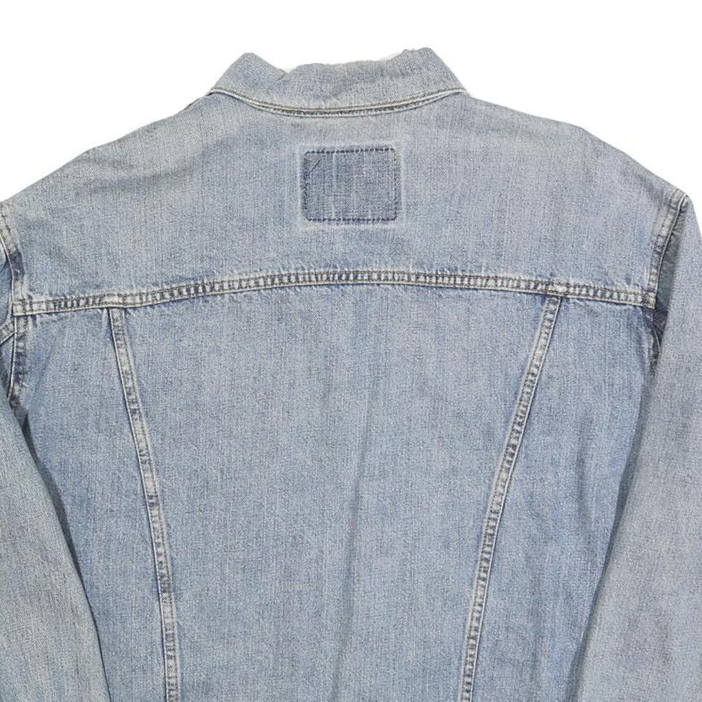 LEVI'S Mens Blue Denim Jacket L Cotton Classic Button Front Casual Lightweight