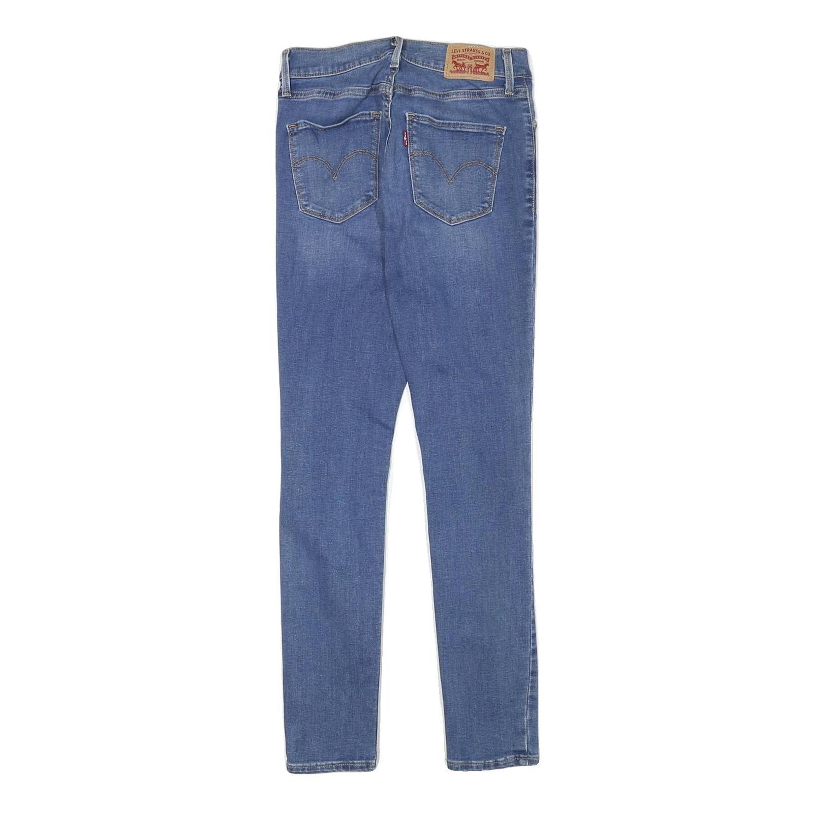 LEVI'S Womens Slim Blue Skinny Denim Medium W25 L27 Zip Casual Stretch Jeans