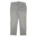 GAP Womens Cotton Blend Grey Slim Straight Trousers W30 L25 Casual Workwear