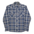 VANS Mens Blue Check Shirt M Cotton Blend Long Sleeve Casual Button