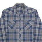 VANS Mens Blue Check Shirt M Cotton Blend Long Sleeve Casual Button