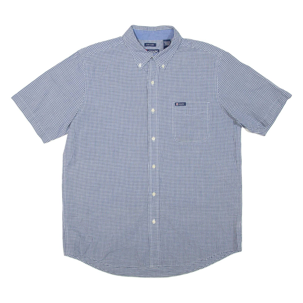 CHAPS Mens Shirt Blue Gingham L