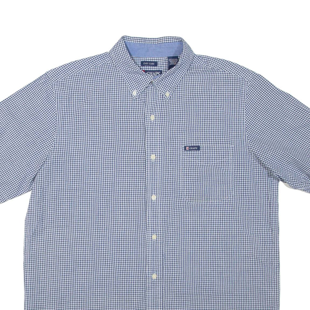 CHAPS Mens Shirt Blue Gingham L