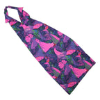 Womens Purple & Pink Floral Halter Dress Cotton Blend Midi Size S Summer