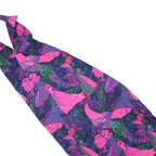 Womens Purple & Pink Floral Halter Dress Cotton Blend Midi Size S Summer