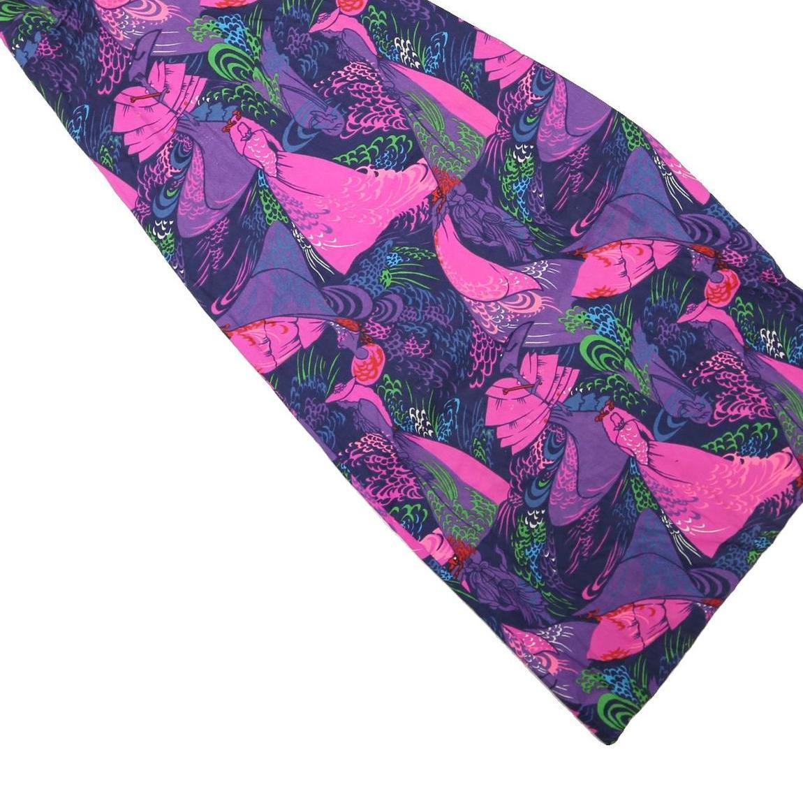 Womens Purple & Pink Floral Halter Dress Cotton Blend Midi Size S Summer