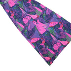 Womens Purple & Pink Floral Halter Dress Cotton Blend Midi Size S Summer