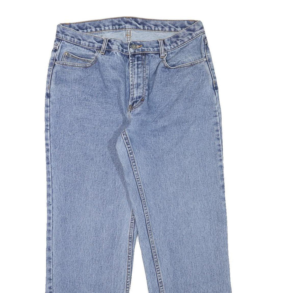 TEDDYS Mens Jeans Blue Regular Straight Denim Medium W32 L29 Cotton Blend Zip