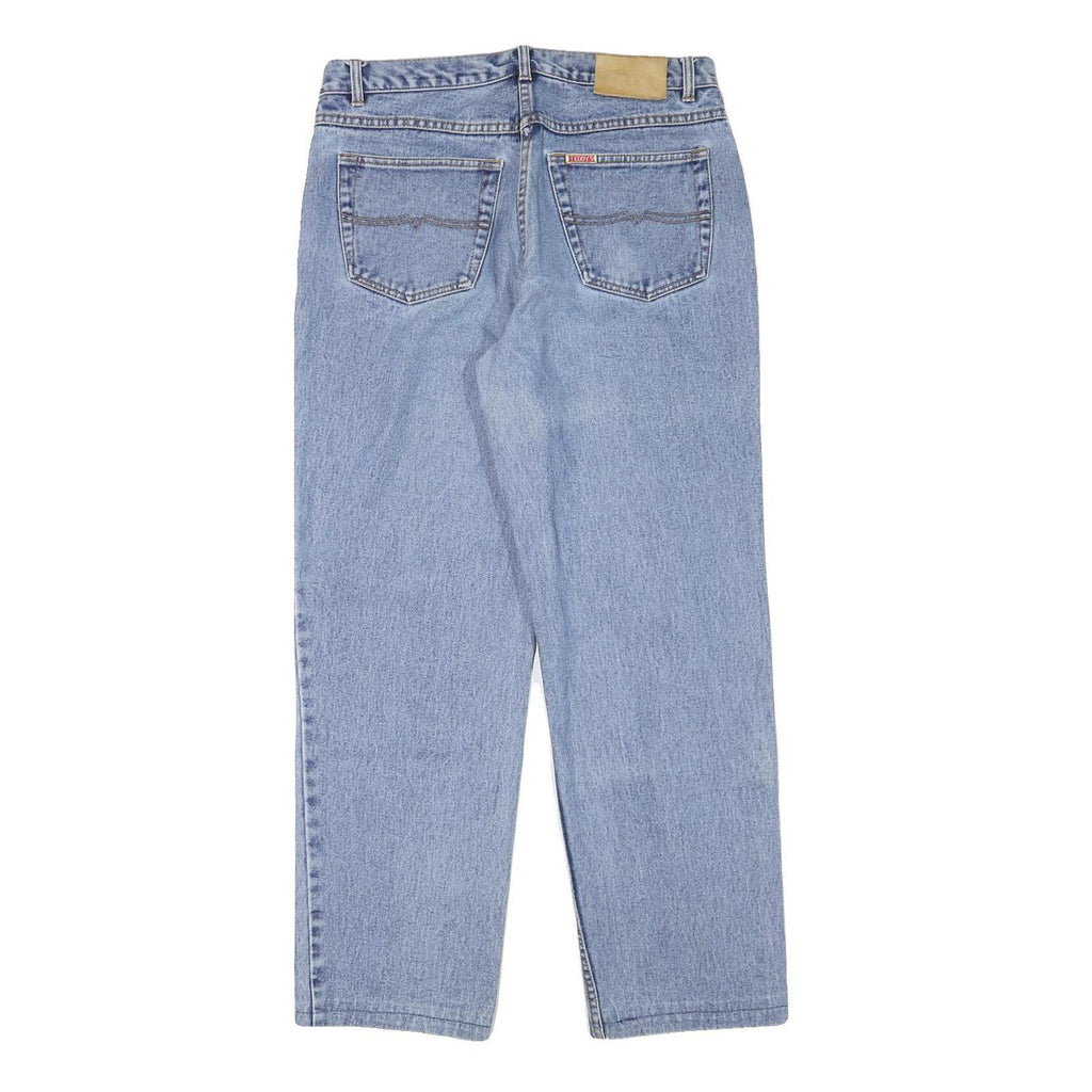 TEDDYS Mens Jeans Blue Regular Straight Denim Medium W32 L29 Cotton Blend Zip