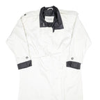 CAMBRIDGE Womens White & Black Button Jacket UK 16 Polyester Classic Fit