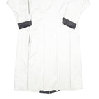 CAMBRIDGE Womens White & Black Button Jacket UK 16 Polyester Classic Fit