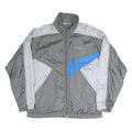 MARN Mens Grey Blue Polyester Blend Track Jacket L Zip Sports Casual Retro