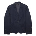 BOSS HUGO BOSS Womens Navy Blue Wool Blend Blazer Jacket UK 16 Button Plain