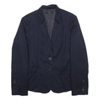 BOSS HUGO BOSS Womens Navy Blue Wool Blend Blazer Jacket UK 16 Button Plain