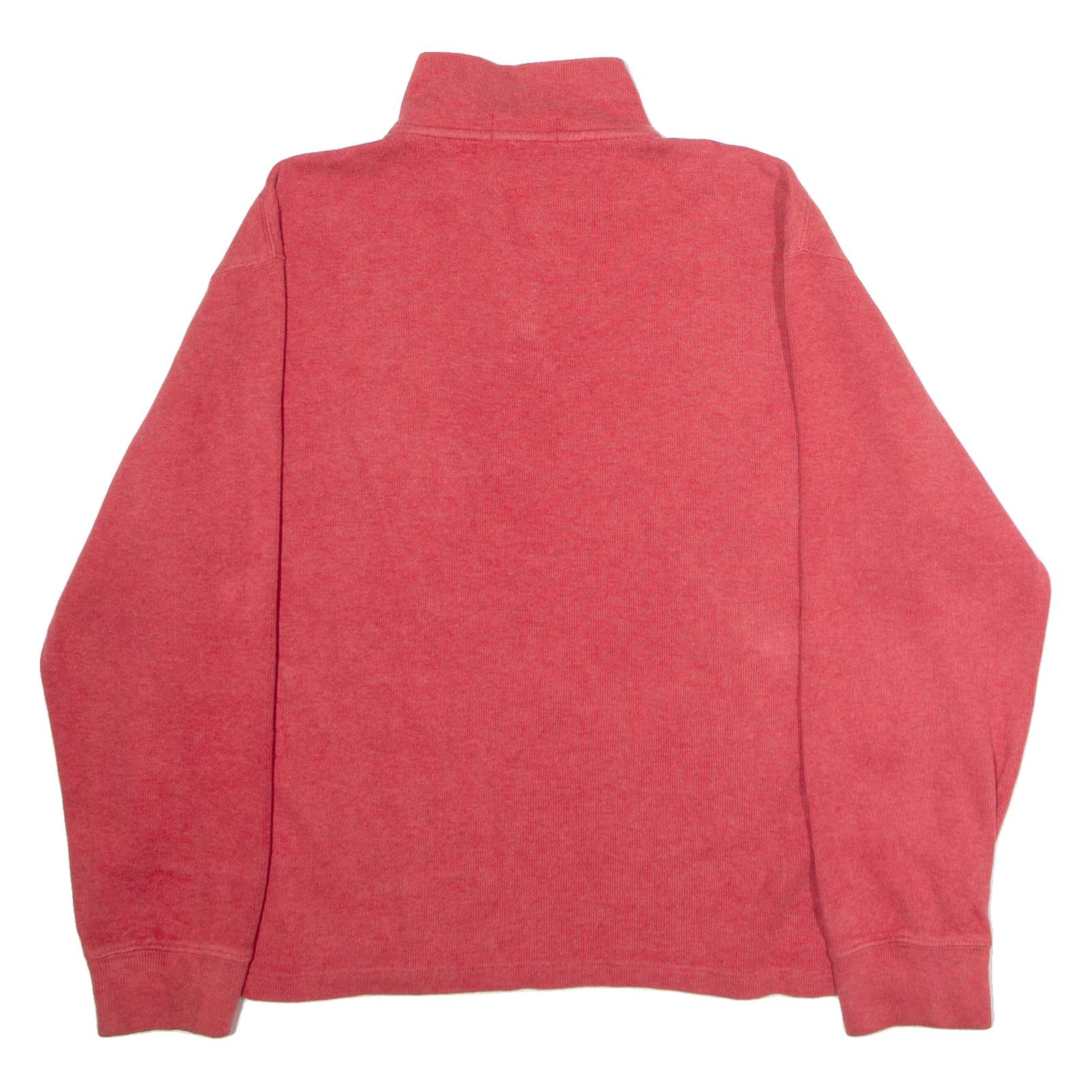 POLO RALPH LAUREN Mens Jumper Red 1/4 Zip Tight Knit L