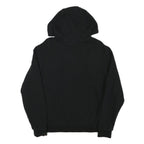 ELLESSE Womens Black Hoodie UK 12 Cotton Blend Pullover Hooded Sweatshirt