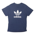 ADIDAS ORIGINALS Mens Blue Cotton Blend Graphic T-Shirt M Short Sleeve Crew Neck