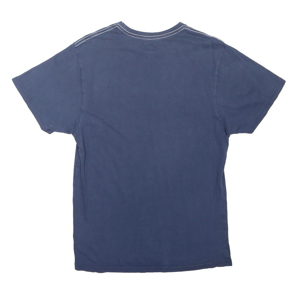 ADIDAS ORIGINALS Mens Blue Cotton Blend Graphic T-Shirt M Short Sleeve Crew Neck