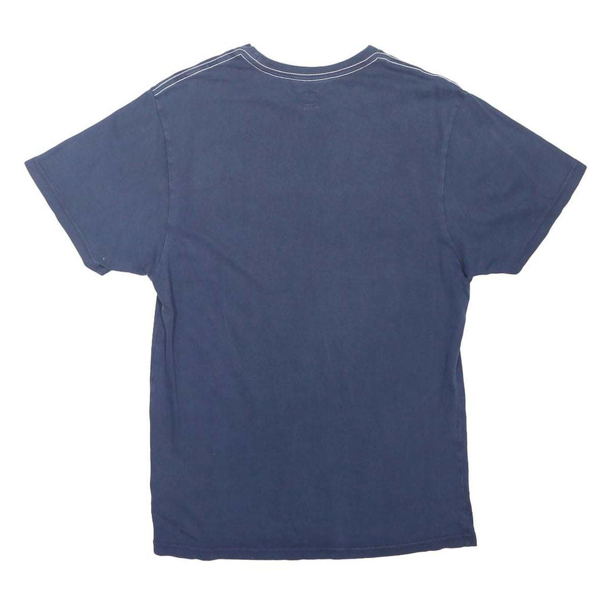 ADIDAS ORIGINALS Mens Blue Cotton Blend Graphic T-Shirt M Short Sleeve Crew Neck