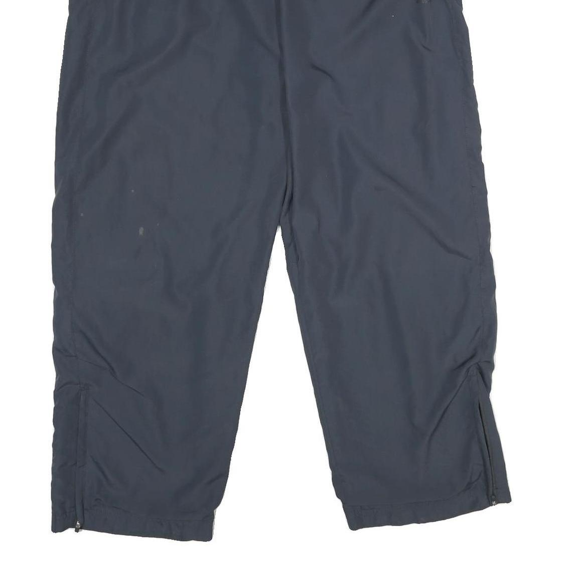 STARTER Mens Joggers Black L W36 L28 Relaxed Tapered Zip Hem Pocketed